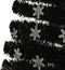 vidaXL - Kerstboom - met - LED-sneeuwvlokken - 150 - cm - glasvezel - zwart