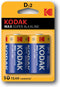 Kodak Max Super D - Alkaline Batterij D LR20 - 1.5V - 19.500mAh (2 stuks)