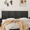 vidaXL - Hoofdbord - wandmontage - 186x3x63 - cm - massief - grenenhout - zwart
