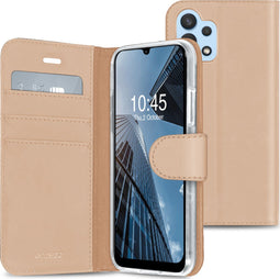 Accezz Hoesje Geschikt voor Samsung Galaxy A32 (4G) Hoesje Met Pasjeshouder - Accezz Wallet Softcase Bookcase - goud