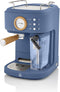 Swan One Touch Espressomachine – Gemalen Koffie & Koffiepads – Blauw