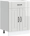 vidaXL - Keuken - onderkast - Lucca - bewerkt - hout - hoogglans - wit