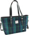 Schoudertas Spey Tote bag Blauw met Turquiose - Groot - Ritssluiting - Harris Tweed - Glen Appin of Scotland