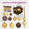 vidaXL - 61-delige - Kerstballenset - met - piek - en - 150 - LED's - goud - en - brons