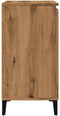 vidaXL - Dressoir - 60x35x70 - cm - bewerkt - hout - artisanaal - eikenkleur