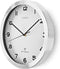 Nedis Wandklok - Diameter: 300 mm - Aluminium / Kunststof - Radiogestuurde tijd - Wit / Zilver