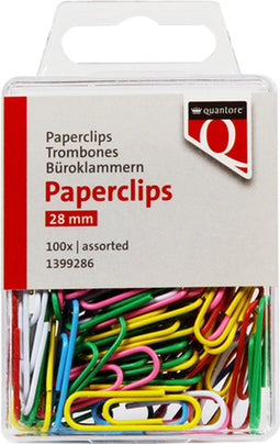 Paperclip quantore 28mm assorti 100 stuks