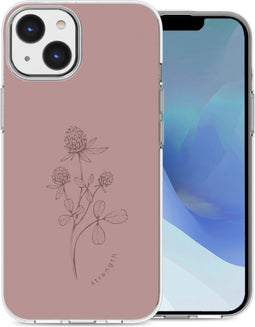 iMoshion Hoesje Geschikt voor iPhone 14 Hoesje Siliconen - iMoshion Design hoesje - Roze / Floral Pink