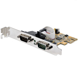 Startech.com 2-Port PCI Express - Seriële Interface Kaart - Dual Port PCIe naar RS232 (DB9) - 16C1050 UART (Low/Full Profile)