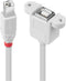 Lindy 31800 - USB 2.0 B kabel - Male/female - 50 cm - Grijs