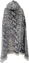 Linnick Flanel Fleece Deken + Hoodie met Capuchon Snake - naturel - 140x200cm - 130x180cm - Plaid