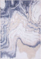 GEBZE - Laagpolig vloerkleed - Donkerblauw - 140 x 200 cm - Polyester
