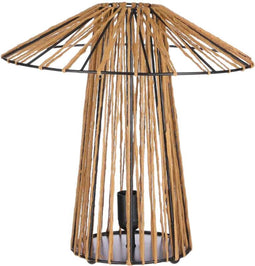 Mica Decorations Razan Tafellamp - H40xØ38 cm - Raffia - Lichtbruin