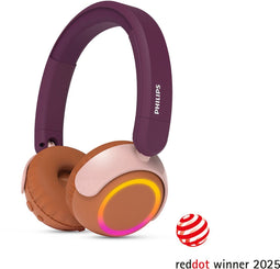 PHILIPS TAK4200MP - On Ear draadloze opvouwbare hoofdtelefoon voor kinderen - 45 uur afspeeltijd - Magenta Paars