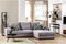 Hoekbank Kiki Rechts Ribstof Grijs - BY-OLAF - Comfort en Stijl