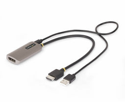 Startech.com 30cm HDMI naar DisplayPort Adapter Kabel - 8K 60Hz Actieve HDMI 2.1 naar DP 1.4 Video Converter Zilver Zwart