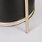 Mica Decorations Sverre - Bloempot op standaard - H29 x Ø25 cm - Zwart goud