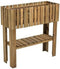 EKJU Verhoogde moestuin met plank in bruin gebeitst FSC grenen - 39 L - 78 x 29 x 79 cm