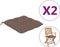 vidaXL - Stoelkussens - 2 - st - 40x40x7 - cm - oxford - stof - taupe