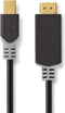 Nedis Mini DisplayPort-Kabel - DisplayPort 1.2 - Mini-DisplayPort Male - HDMI Connector - 21.6 Gbps - Verguld - 2.00 m - Rond - PVC - Antraciet - Window Box
