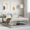 vidaXL - Bedframe - met - hoofd- - en - voeteneinde - metaal - wit - 150x200 - cm