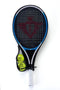 Engelhart Tennisracket 25” - Aluminium - Inclusief 2 tennisballen en hoes - Blauw