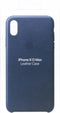 Apple iPhone Xs Max - Leather Backcover - Echt leer - Donkerblauw