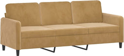 vidaXL - Driezitsbank - 180 - cm - fluweel - bruin