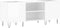 vidaXL - Platenkast - 121x38x48 - cm - bewerkt - hout - hoogglans - wit