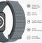 imoshion Nylon⁺ bandje - Geschikt voor Apple Watch 1, 2, 3, 4, 5, 6, 7, 8, 9, 10, SE, Ultra (2) - 44/45/46/49 mm - Groen - One Size