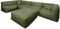Feel Furniture - Binnen en Buiten bank - Odin - 5 Persoonsbank - Groen - Met Hocker