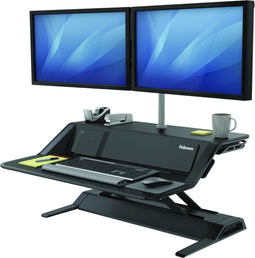 Fellowes zit sta verhoger Lotus DX - met draadloos oplaadstation - Zwart