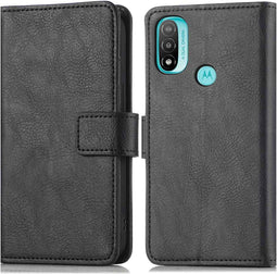 iMoshion Hoesje Geschikt voor Motorola Moto E20 Hoesje Met Pasjeshouder - iMoshion Luxe Bookcase - Zwart