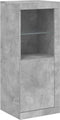 vidaXL - Dressoir - met - LED-verlichting - 41x37x100 - cm - betongrijs