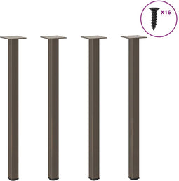 vidaXL - Salontafelpoten - 4 - st - 72-74 - cm - staal - naturel