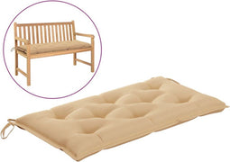 vidaXL - Tuinbankkussen - 100x50x7 - cm - oxford - stof - beige