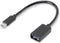 Renkforce RF-4455819 - USB-kabel USB 3.2 Gen1 USB-C naar USB-A 0.15 m - OTG-functie - Zwart