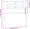 vidaXL - Hoofdbord - 100 - cm - metaal - wit
