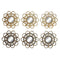 Set spiegels DKD Home Decor Scandi Kristal Zwart Gouden Polypropyleen (25 x 2 x 25 cm) (2 Stuks)