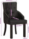 vidaXL - Eetkamerstoelen - 2 - st - echt - geitenleer - zwart