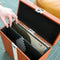 Lenco TTA-301BNWH - Platenkoffer - Opbergkoffer voor 30 LP's - Bruin-Wit