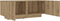 vidaXL - Nachtkastje - 100x35x40 - cm - bewerkt - hout - artisanaal - eikenkleur