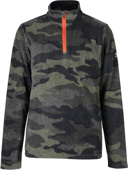 Brunotti Stewart-JR - Fleece - Camouflage met kinbescherming - Grijs - Maat 176