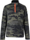 Brunotti Stewart-JR - Fleece - Camouflage met kinbescherming - Grijs - Maat 176