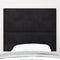 vidaXL - Hoofdbord - Met - Knopen - Gezameld - Zwart - 90 - cm - Fluweel