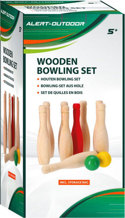 Alert Outdoor Bowling Set Hout.