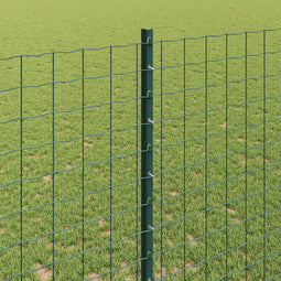 vidaXL - Hekpalen - 5 - stuks - U-vormig - Groen - 140 - cm - Staal