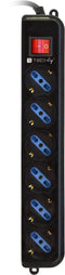 Techly IUPS-PCP-6V power uitbreiding 1,5 m 6 AC-uitgang(en) Zwart