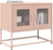 vidaXL - Tv-meubel - 68x39x60,5 - cm - koudgewalst - staal - roze