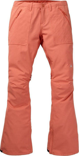 Burton Vida Dames Skibroek - Slim Fit - Ritszakken - Crabapple